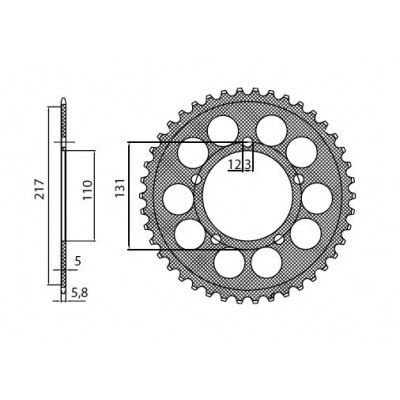 Coronas Works Triplestar de aluminio SUNSTAR SPROCKETS 5-3467-45