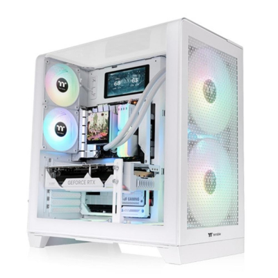 Caja ordenador gaming thermaltake view 390 air atx cristal templado blanca