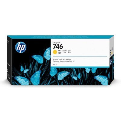 Cartucho de tinta amarilla hp designjet 746 de 300 ml