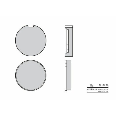 Pastillas de freno orgánicas Brembo 07KS0124 07KS0124