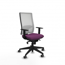 Piqueras y Crespo Horna sincro malla blanca similpiel morado brazos 1D base piramidal ruedas 65mm engomadas