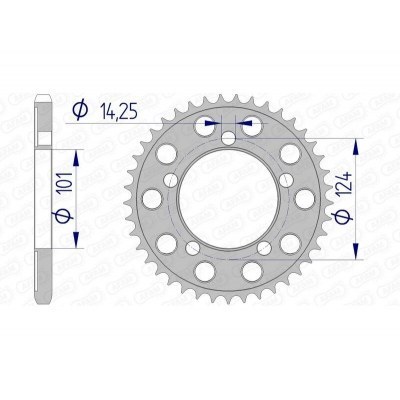 Corona AFAM aluminio 72801 - Paso 525 72801-38