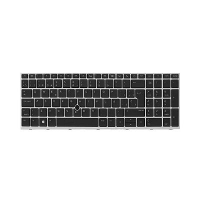 Teclado compatible para portátil HP Zbook 15 G5 G6 Marco plata