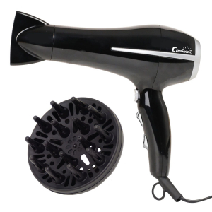 Secador de pelo profesional Comelec HD7193, 2400W, iónico, cable 360º, 3 velocidades, 2 temperaturas, con accesorios