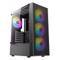 CAJA ANTEC AX27 ARGB ATX NEGRO 4XVENT 120MM 2XUSB SN FUENTE