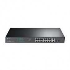 SWITCH INTELIGENTE TP-LINK TL-SG1218MPE 16 PUERTOS RJ45 GIGABIT 10/100/1000 MBPS POE CON 2 PUERTOS RJ45 GIGABIT Y 2 RANURAS SFP GIGABIT COMBO NO ADMINISTRABLE PARA RACK 19 PULGADAS