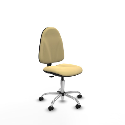 Algarra CP similpiel crema base cromada ruedas engomadas 50mm