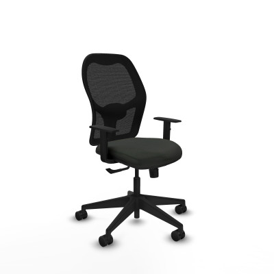 Alocén sincro malla negra bali negro brazos 1D base piramidal ruedas nailon 65mm
