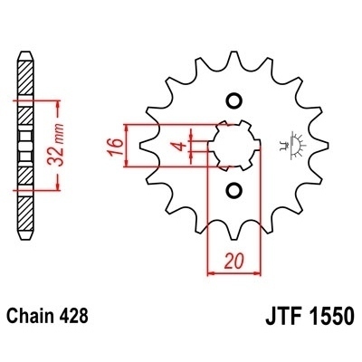 Piñón JT SPROCKETS JTF1550.13