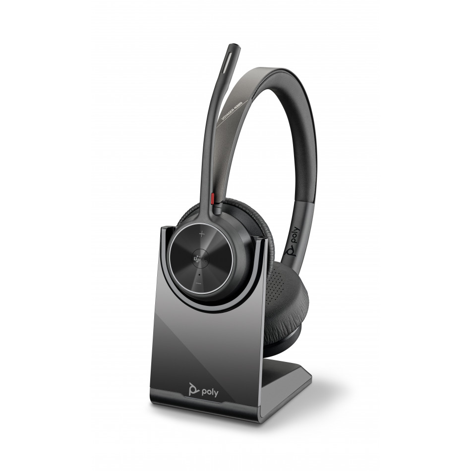 HP Poly - Auriculares Poly VOYAGER 4320-M certificados para Microsoft Teams con base de carga