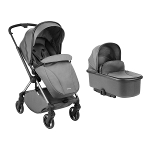 Carrito de bebé Kikkaboo 2 en 1 con capazo Lanah Gris