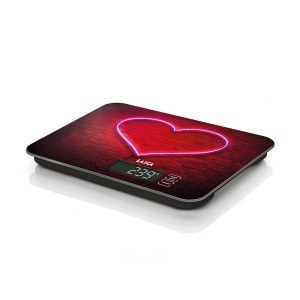 Peso de cocina Laica KS5016 electrónica corazón fucsia