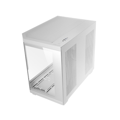 Mars Gaming MC‑3TCORELCDM Minitorre Ultracompacta - Soporte MicroATX/Mini-ITX - Triple Cristal Templado - Pantalla IPS de 7.2” Personalizable - 5 Ranuras de Expansion - 435x287x370mm - Color Blanco