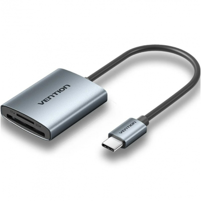 LECTOR TARJETAS EXTERNO USB-C 3.0 NEGRO VENTION