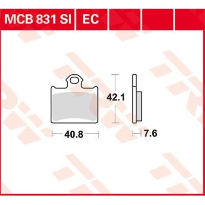 Pastillas de freno cerámicas serie EC TRW MCB831EC