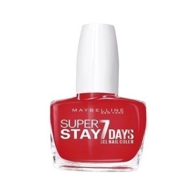 Maybelline Superstay 7 Días Tono 490 Hot Salsa Pintauñas Larga Duración Efecto Gel Color Rojo