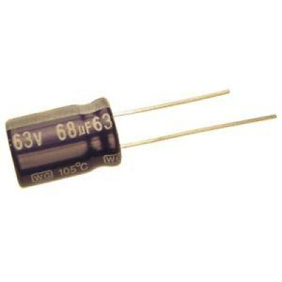 Condensador Electrolítico RADIAL 68uF 63Vdc 105ºC Ø8x11,5mm Panasonic