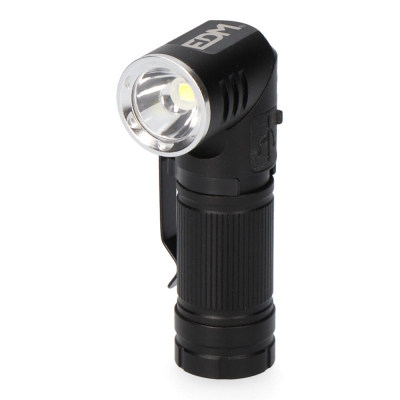 Linterna mini led 8w 450 lm. cuerpo aluminio, cabezal direccionable. recargable