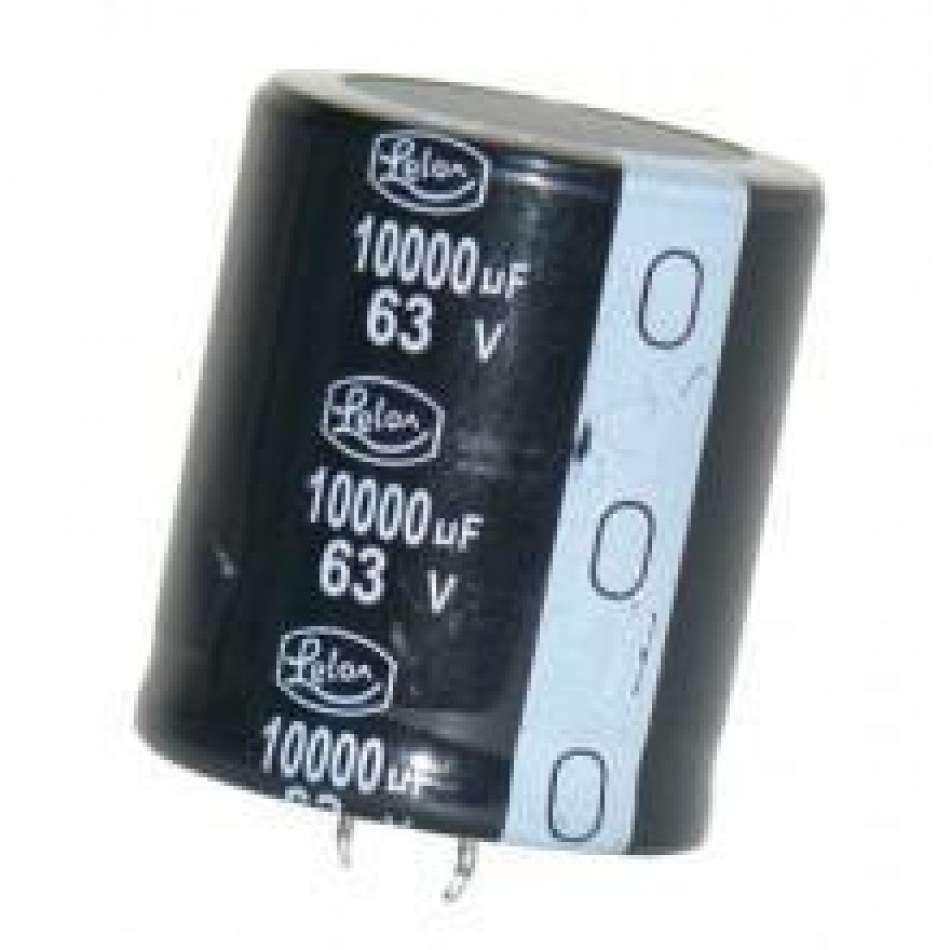 10000uF 63Vdc Condensador Electrolitico 105ºC 35x50mm 2Pin