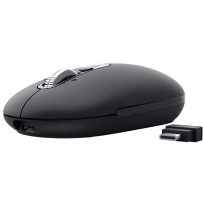 Ratón Inalámbrico Trust Seron 26018/ Batería recargable/ Hasta 3200 DPI/ Negro