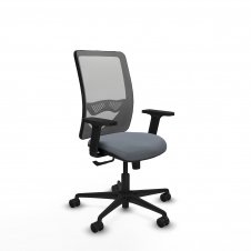 Piqueras y Crespo Zulema sincro malla gris bali gris brazos 2D base nailon ruedas 65mm nailon