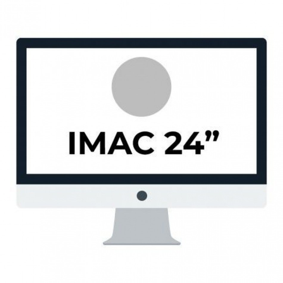 Apple iMac 24 Retina 4.5K/ Chip M1 CPU 8 Núcleos/ 8GB/ 512GB/ GPU 8 Núcleos/ Plata