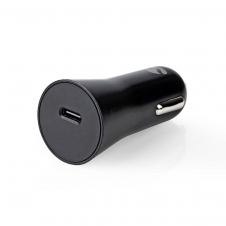 NEDIS CARGADOR DE COCHE | 3,0 A | 1 SALIDA | USB-C CABLE FIJO |BLISTER | NEGRO