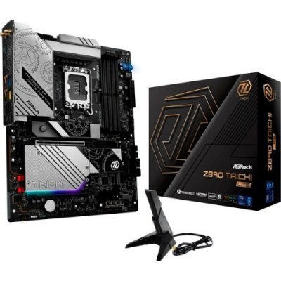 PLACA ASROCK Z890 TAICHI LITE,INTEL,1851,Z890,4DDR5,256GB,2HDMI+THUNDERBOLT,4SATA3+4M.2,1X5 +1X2.5 GIGABITLAN,WIFI7+BT5.4,13USB3.2,ATX