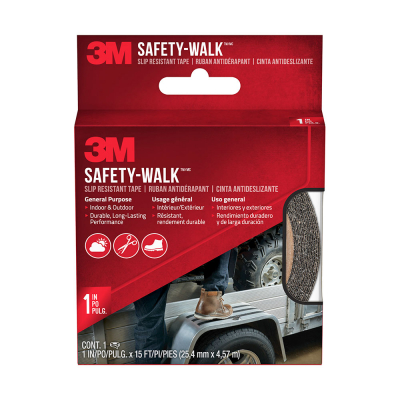 Cinta antideslizante rollo, exterior, negra, 25 mm x 4,5 m, uso general
