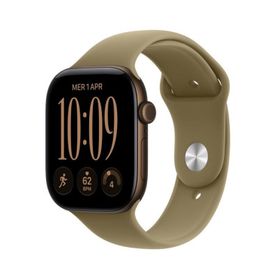 Smartwatch apple watch s12 gps + cell 46mm dark bronze case with olive sport band m - l