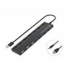 Conceptronic HUB de interfaz USB tipo A 5000 Mbit/s Negro