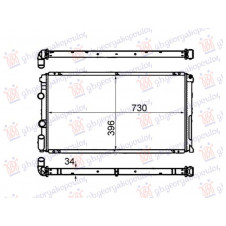 RADIATOR 1.9-2.5-2.8DTi DIESEL +/- A/C (729x399) -2003 (NRF)