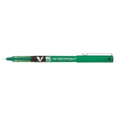 Pilot Boligrafo de tinta liquida V5 HI-Tecpoint Rollerball - Punta fina de aguja 0.5mm - Trazo 0.3mm - Color Verde