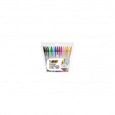 BLISTER DE 15 UNIDADES BOLIGRAFO BIC CRISTAL MULTICOLOUR PUNTA 1.6MM ANCHO DE LINEA 0.42MM COLORES SURTIDOS 964899
