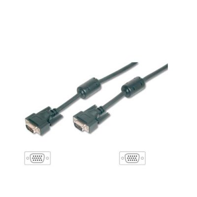 Cable SVGA Macho-Macho HDB15 con Ferrita 10m