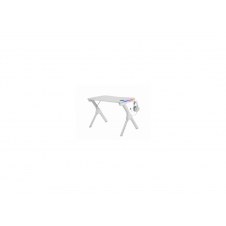Mars Gaming MGDRGB Mesa gaming fibra de carbono acero blanco