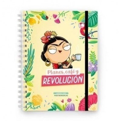 AGENDA MIQUEL RIUS 36773 TRENDS MISS BORDERLIKE REVOLUCIÓN - SEMANA VISTA - 155*213MM - 70G/M2 - ENCUADERNACIÓN ESPIRAL DOBLE