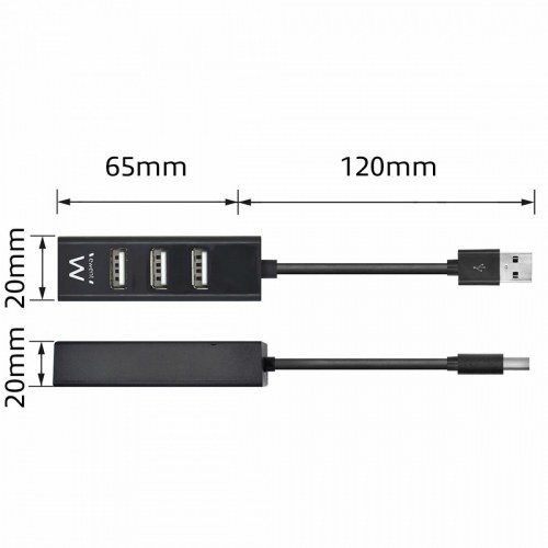 Ewent EW1123 Mini-Concentrator de 4 puertos USB 2.0