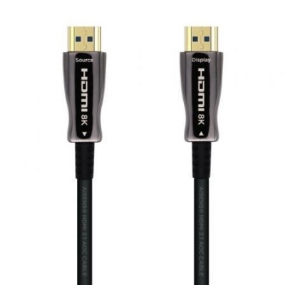 Cable HDMI 2.1 AOC 8K Aisens A153-0524/ HDMI Macho - HDMI Macho/ 100m/ Negro
