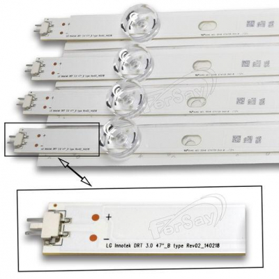 Tiras LED TV Kit de 8 Tiras led TV led LG AGF78400901