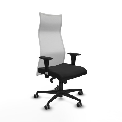Albacete malla XL sincro malla blanca similpiel negro brazos 1D base nailon ruedas 65mm engomadas
