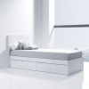 Cama junior 90x200 cm con cajones inferiores · BUBBLE White · Alondra