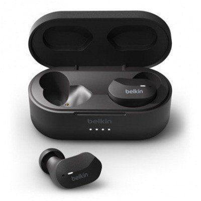 AURICULARES BELKIN SOUNDFORM NEGRO BLUETOOTH CON BASE DE CARGA