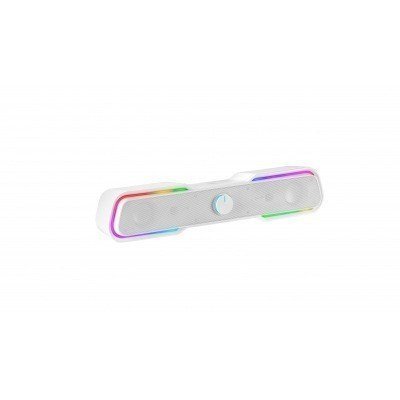 ALTAVOZ 2.0 BLUETOOTH 5.0 MARS GAMING MSBX WHITE BARRA DE SONIDO 10W RMS ILUMINACION RGB DINAMICO PROCESADOR DSP