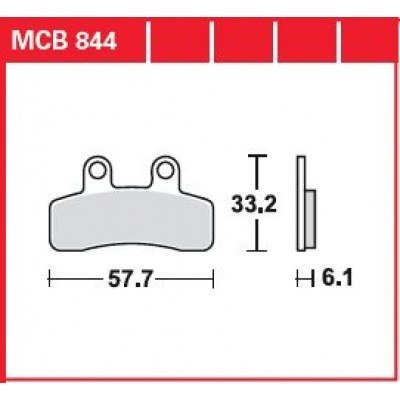 Pastillas de freno metal sinterizado SV TRW MCB844