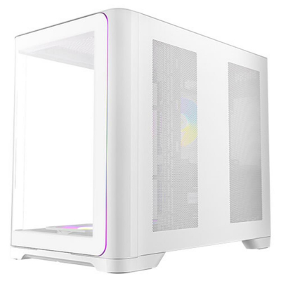 Caja ordenador gaming antec c5 curve argb atx cristal templado blanca