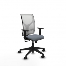 Piqueras y Crespo Motilla sincro malla blanca bali gris brazos 1D base piramidal ruedas 65mm nailon