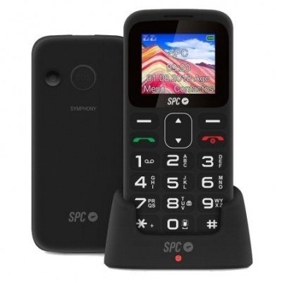 Teléfono Móvil SPC Symphony 2 para Personas Mayores/ Negro