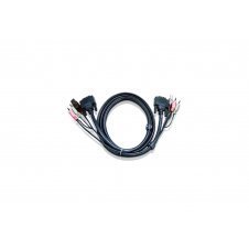ATEN Cable KVM DVI-D single link USB de 3 m