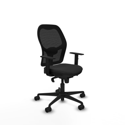 Jorquera sincro malla negra similpiel negro brazos 1D base nailon ruedas 65mm nailon